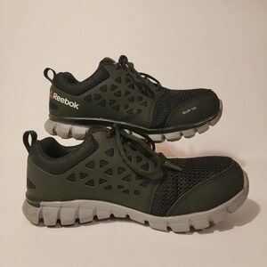 WOMEN'S Reebok RB361 DMX Flex Work Shoes Alloy Toe Size 6.5M Black